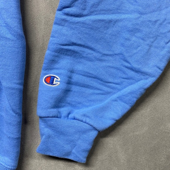 Champion Upper Iowa Peacocks Hoodie Light Blue Athleticwear Adult Medium - Picture 8 of 12